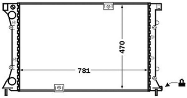 MAHLE Vízhűtő CR1505000S_MAHLE