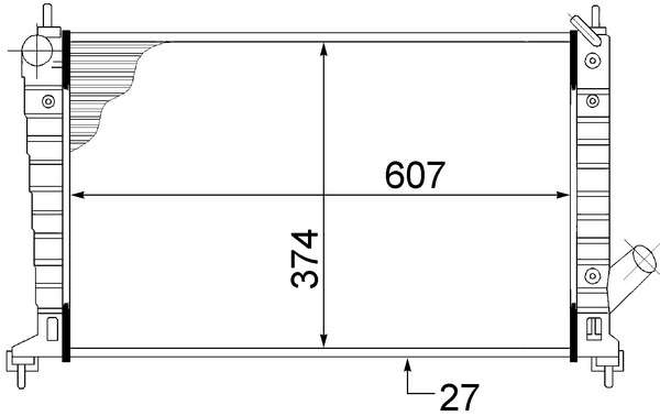 MAHLE Vízhűtő CR1511000S_MAHLE