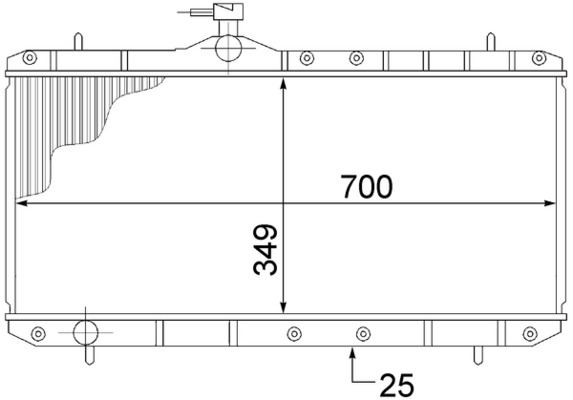 MAHLE Vízhűtő CR1516000S_MAHLE