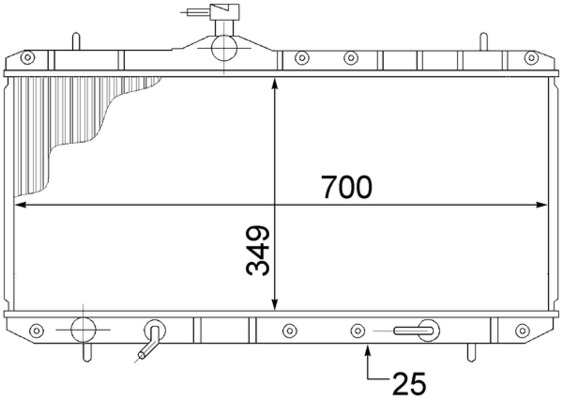 MAHLE Vízhűtő CR1517000S_MAHLE