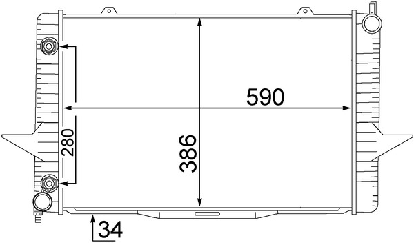 MAHLE Vízhűtő CR1544000S_MAHLE