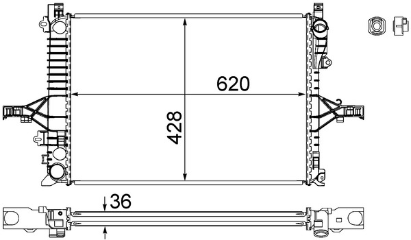 MAHLE Vízhűtő CR1546000S_MAHLE