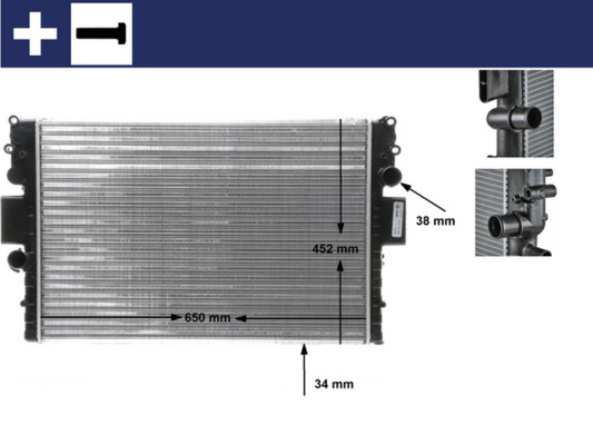 MAHLE Vízhűtő CR1551000S_MAHLE