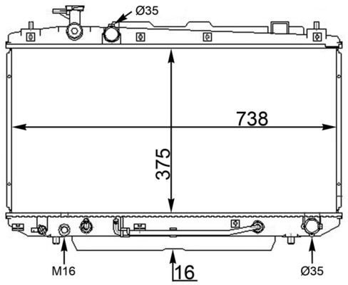 MAHLE Vízhűtő CR1568000S_MAHLE