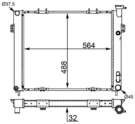 MAHLE Vízhűtő CR1571000S_MAHLE