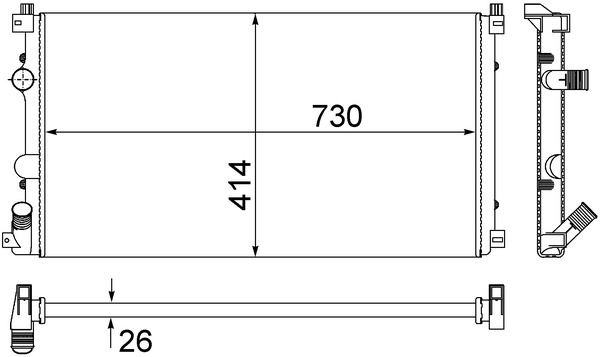 MAHLE Vízhűtő CR1683000S_MAHLE