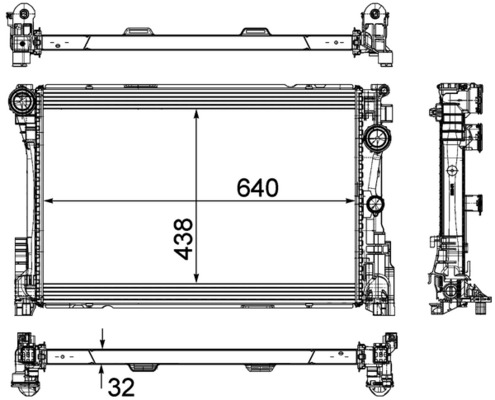 MAHLE Vízhűtő CR1684000P_MAHLE