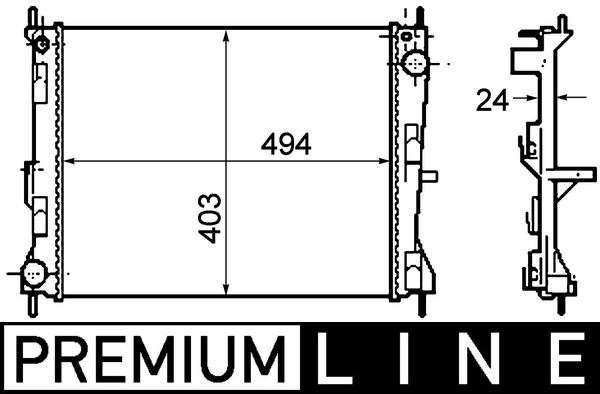 MAHLE Vízhűtő CR1691000P_MAHLE