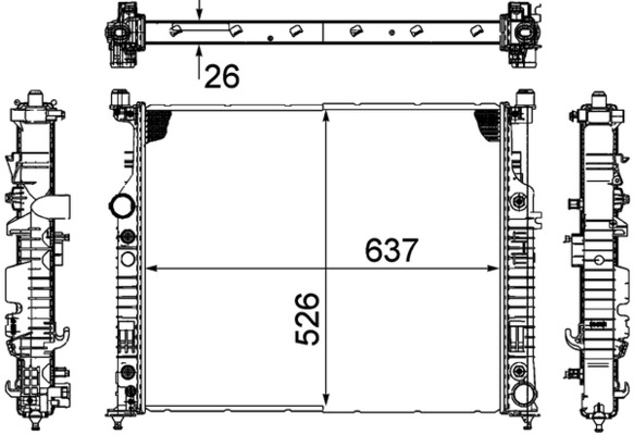 MAHLE Vízhűtő CR1705000P_MAHLE