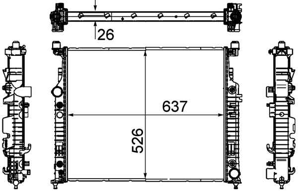 MAHLE Vízhűtő CR1706000P_MAHLE