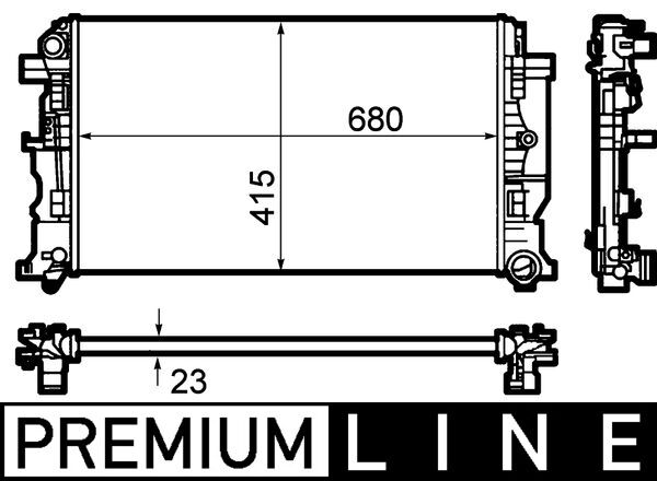 MAHLE Vízhűtő CR1710000P_MAHLE