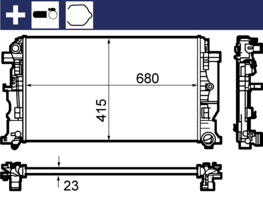 MAHLE Vízhűtő CR1710000S_MAHLE