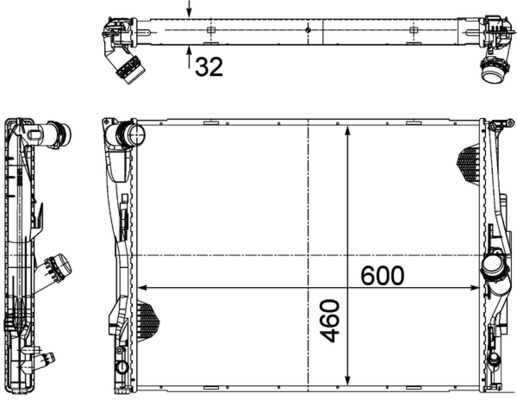 MAHLE Vízhűtő CR1711000P_MAHLE