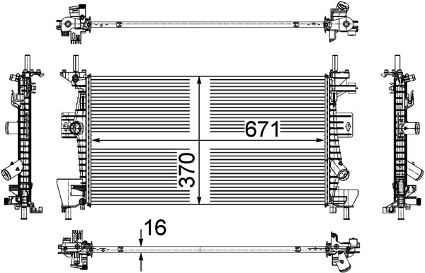 MAHLE Vízhűtő CR1727000P_MAHLE