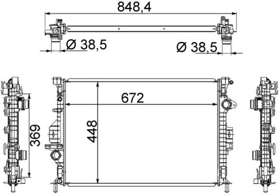 MAHLE Vízhűtő CR1748000S_MAHLE