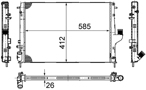 MAHLE Vízhűtő CR1790000S_MAHLE