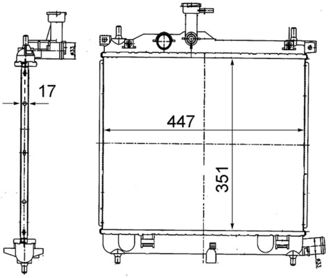 MAHLE Vízhűtő CR1854000S_MAHLE