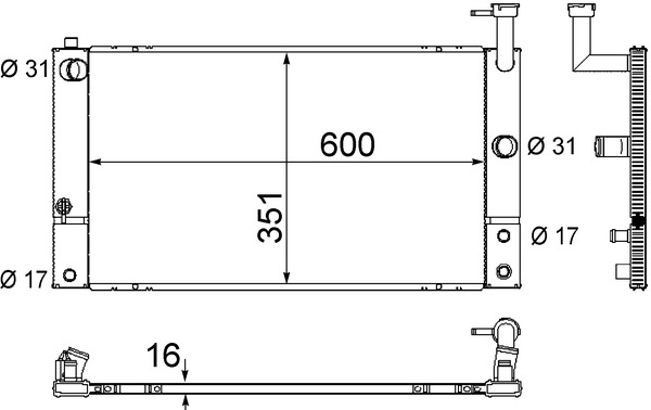 MAHLE Vízhűtő CR1855000S_MAHLE