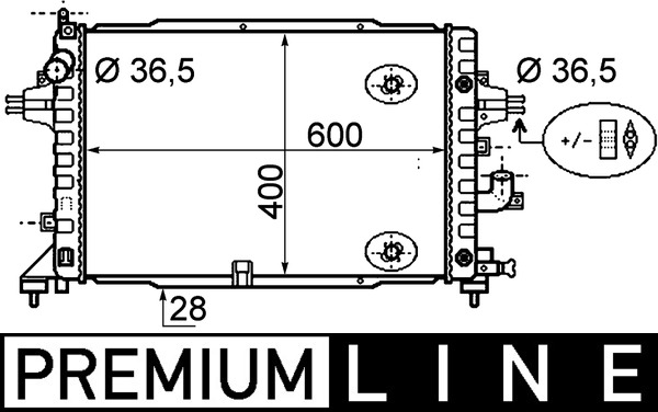 MAHLE Vízhűtő CR1858000P_MAHLE