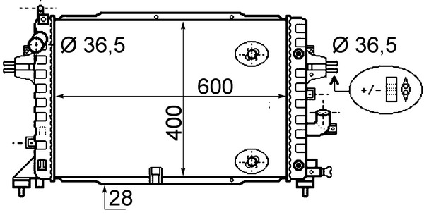 MAHLE Vízhűtő CR1858000S_MAHLE