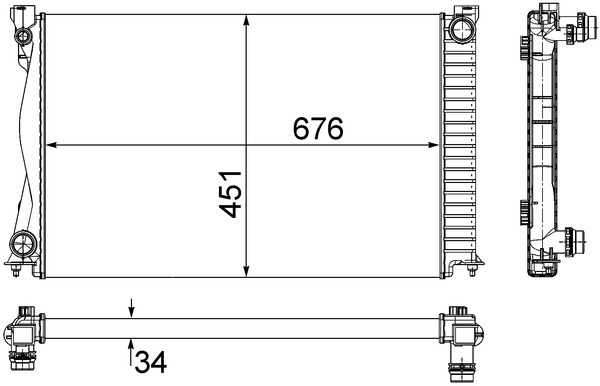 MAHLE Vízhűtő CR1861000S_MAHLE