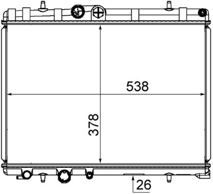 MAHLE Vízhűtő CR1863000S_MAHLE