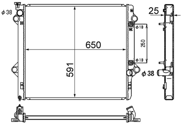 MAHLE Vízhűtő CR1868000S_MAHLE