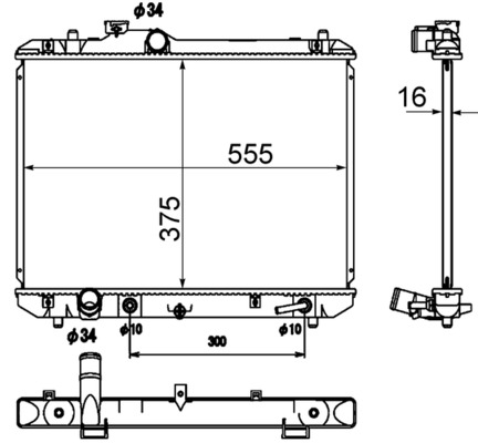 MAHLE Vízhűtő CR1870000S_MAHLE