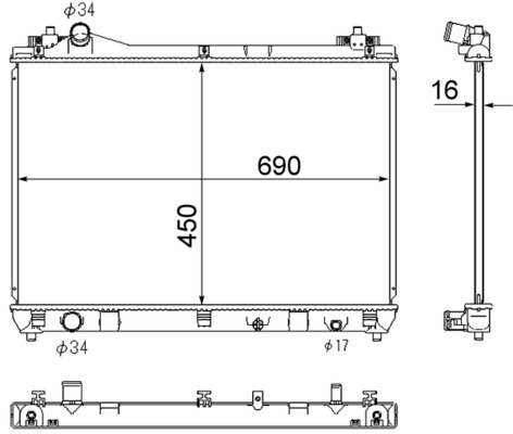 MAHLE Vízhűtő CR1871000S_MAHLE