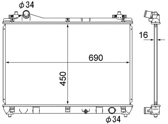 MAHLE Vízhűtő CR1873000S_MAHLE