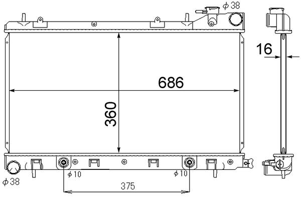 MAHLE Vízhűtő CR1874000S_MAHLE