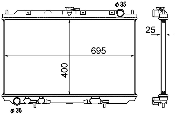 MAHLE Vízhűtő CR1876000S_MAHLE