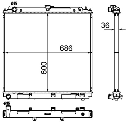 MAHLE Vízhűtő CR1878000S_MAHLE