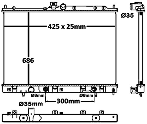 MAHLE Vízhűtő CR1881000S_MAHLE