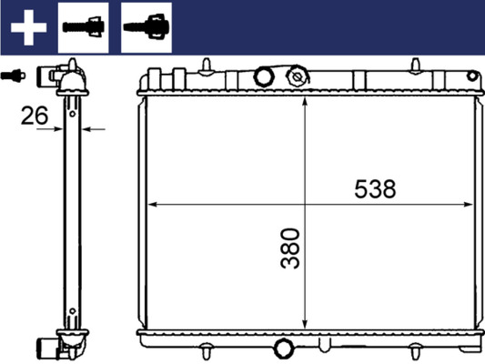 MAHLE Vízhűtő CR2014000S_MAHLE