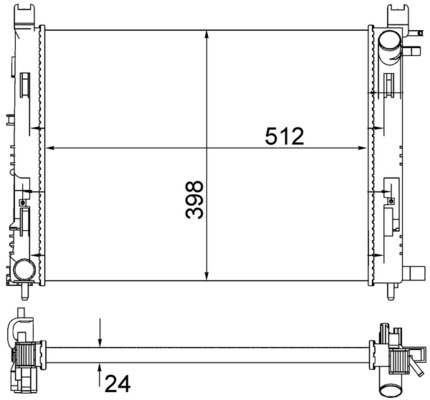 MAHLE Vízhűtő CR2166001S_MAHLE