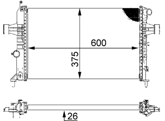 MAHLE Vízhűtő CR227000S_MAHLE