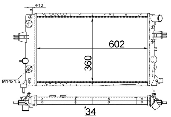 MAHLE Vízhűtő CR229001S_MAHLE