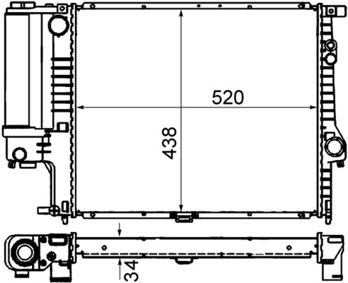 MAHLE Vízhűtő CR244001S_MAHLE