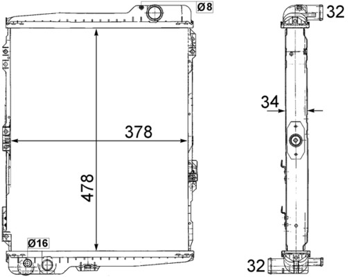 MAHLE Vízhűtő CR253000S_MAHLE