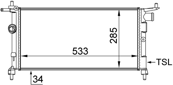 MAHLE Vízhűtő CR268000S_MAHLE