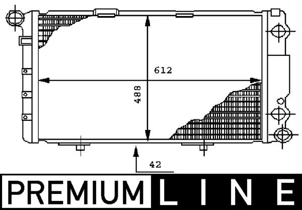 MAHLE Vízhűtő CR282000P_MAHLE