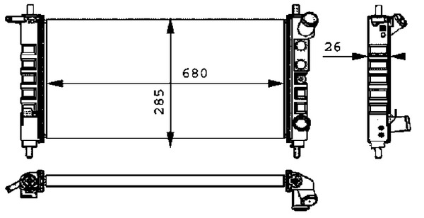 MAHLE Vízhűtő CR313000P_MAHLE