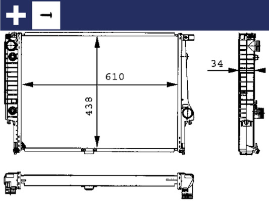 MAHLE Vízhűtő CR326001S_MAHLE