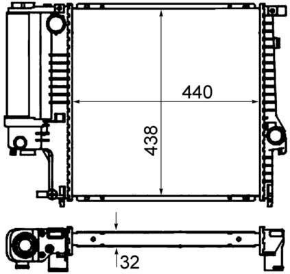 MAHLE Vízhűtő CR330000S_MAHLE