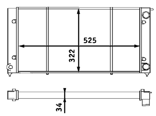 MAHLE Vízhűtő CR340001S_MAHLE