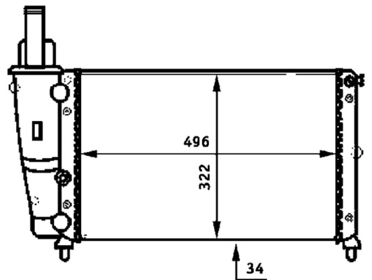 MAHLE Vízhűtő CR346000P_MAHLE