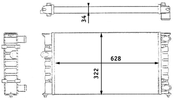 MAHLE Vízhűtő CR348000S_MAHLE