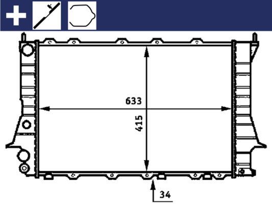 MAHLE Vízhűtő CR358000S_MAHLE