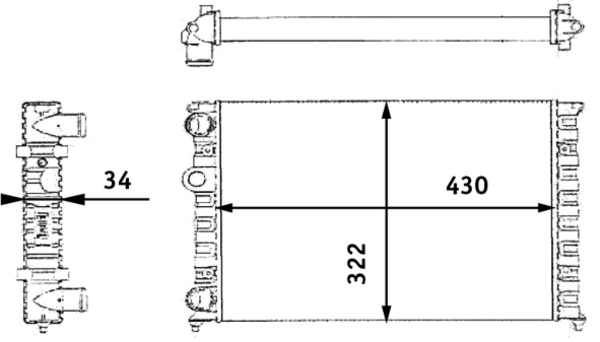 MAHLE Vízhűtő CR364000S_MAHLE